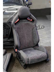 Housse de siège de voiture en cuir Nappa perforé YLD, design sportif enveloppant, respirante pour l'été, quatre saisons, pour <span class=keywords><strong>Audi</strong></span> A6L - Product Image 5