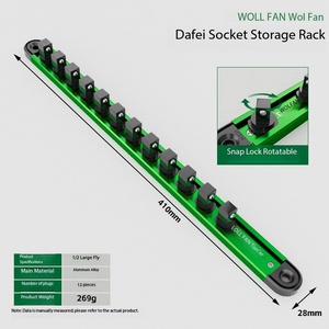 Juego de 3 piezas de soportes portátiles para rieles de alta resistencia con clip, ajustables, giratorios lateralmente, para almacenamiento de herramientas, construcción metálica - Product Image 3