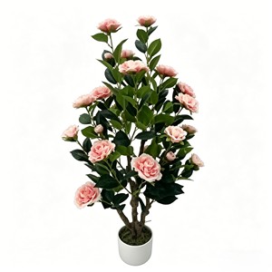 Artificial Camellia <b>Tree</b> Faux Camellia <b>Tree</b> Camellia <b>Tree</b> Potted - Product Image 1