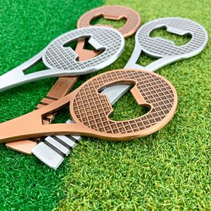 <b>Tennis</b> Racket Bottle Opener Zinc Alloy Antique Copper And Silver 151x50x3.2mm Universal Beer Opener For Outdoor Use - Product Image 2