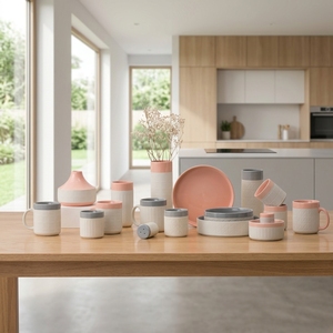 Décoration de salle à manger de style nordique, ensemble de vaisselle en céramique, service de table en porcelaine, 1 pièce - Product Image 1