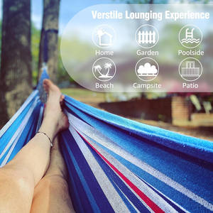 Hamaca Doble de Lona Ultraligera Mexicana para Patio, Jardín, Senderismo, Campamento, para Mochileros, Uso en el Patio y Ocio - Product Image 3