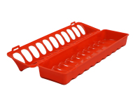 Mangeoires automatiques en plastique anti-déversement pour volailles et poulets, avec long plateau d'alimentation, système d'abreuvement et d'alimentation en eau, état neuf