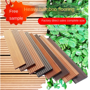 Planches <span class=keywords><strong>de</strong></span> <span class=keywords><strong>terrasse</strong></span> en bambou brossé modernes pour extérieur, ignifuges, emboîtables, anticorrosion, pour jardin et cour, imperméables - Product Image 4