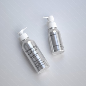 Eco-Friendly Recycled Materials Waterproof Non-Rust Aluminum Lotion Bottles with Pump for Cosmetic Packaging Custom Logo - Product Image 1