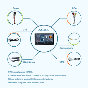 9-inch Android 10 Car <span class=keywords><strong>DVD</strong></span> Player OLED IPS màn hình gương liên kết điện dung hiển thị được xây dựng trong Wifi DSP GPS chức năng RAM mô hình mô hình - Product Image 2