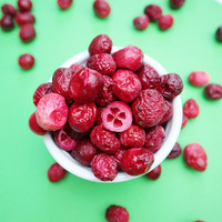 100% natuurlijk gevriesdroogd fruit, bulkverpakking, hele cranberry's, blauwe bessen, zoete mango, gekweekt in koele, droge, schone plaatsen