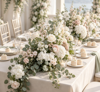 Y-035 Luxe Blush White Sage Green Fleurs artificielles pour mariage, centre de table, arrangement floral pour la cérémonie et la réception