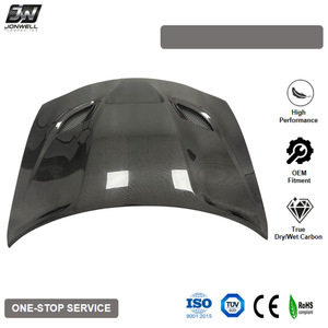 Capó de Fibra de Carbono Estilo SRT Hellcat para Dodge Charger <span class=keywords><strong>2015</strong></span>, Capó Delantero de Fibra de Carbono con Ventilaciones - Product Image 2