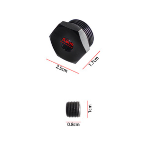 Aluminum Intake Heater Boost <b>Plug</b> Thread <b>Adapter</b> 2.5cm x 1.7cm <b>Universal</b> Fit for Turbocharger Piping Retrofit Upgrade - Product Image 1