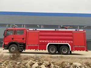 Truk api busa berkualitas tinggi yang disediakan pabrik buatan Tiongkok truk pemadam kebakaran busa roda kemudi 6x4