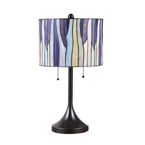 European Style Stained <strong>Glass</strong> Dome <strong>Table</strong> Lamp with Crystal <strong>Lighting</strong> Electric Bronze E26 Bulb Base for Elegant Home Decor - Product Image 6