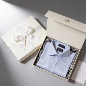 Boîte personnalisée magnétique en carton noir, emballage simple personnalisé sans fil, paniers en papier pour l'emballage de vêtements - Product Image 3