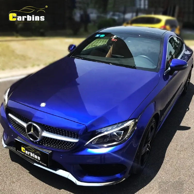 Carbins Navy Blau Metallic Farbe Schutz Film Automobil Aufkleber Rolle Vinyl Aufkleber Rolle Auto Körper Aufkleber