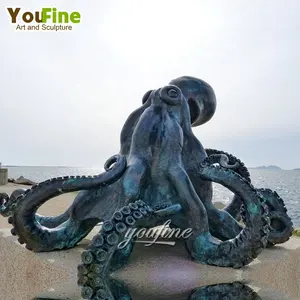 Large size bronze octopus sculpture for public places