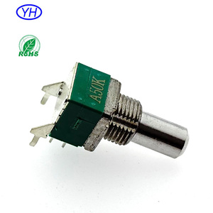 Potenciómetro estéreo de alta calidad para montaje en PCB de amplificador de sonido de fábrica, 6 pines, 1k 5k 10k 20K 50k 100k 1M ohmios con soporte - Product Image 1