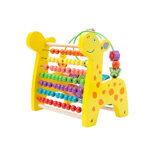 어린이 수학 숫자 계산 학습 사슴 스타일 프레임 다채로운 나무 장난감 교육 주판