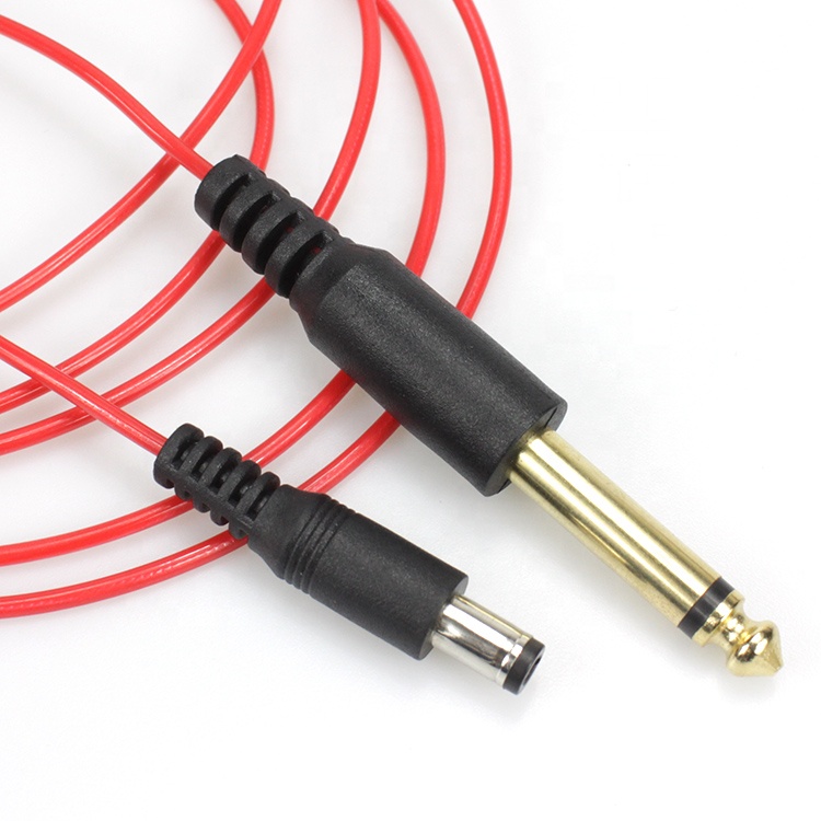 Тату клип шнур татуировки 6,35 мм подойдет как для повседневной носки, так 1/4 дюймов разъем катушки мягкий кабель для татуировками электропитания