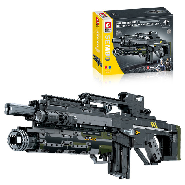 Compatible Assembler Heavy Duty System Building Blocks Rifle Boys Educational Toy Gift