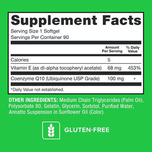 High quality CoQ10 softgels capsules better absorption for promotes heart health & support antioxidant health - Product Image 3