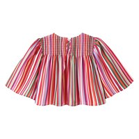 Ensemble femme 2026 : Nouvelle chemise décontractée à rayures imprimées et jupe midi rétro rayée pour femme