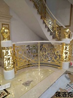 Poteau d'escalier décoratif d'intérieur haut de gamme en laiton, garde-corps de terrasse, colonne d'escalier