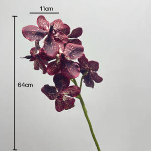 Decoración para el Hogar, Arreglo Floral para Boda, Ramo de Orquídeas Artificiales Sintéticas con Mariposas - Product Image 5