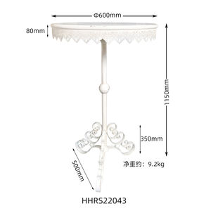 Table basse de salon ronde de style nordique français, en métal sculpté à la main, très durable, facile à assembler, pour bistrot et patio - Product Image 4