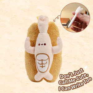 Stylo bille en peluche mignon, stylo en peluche dessin animé, porte-clés jouet doux, anti-stress, cadeau de papeterie pour étudiants - Product Image 3
