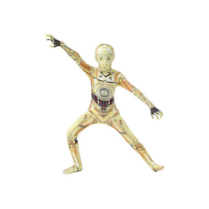 Costume de robot Star Wars C3PO, combinaison ajustée, tenue de cosplay unisexe pour adulte, Halloween - Product Image 1