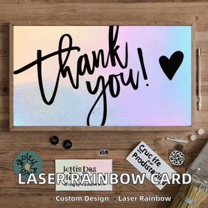 Carte de vœux personnalisable à effet laser arc-en-ciel, emballage cadeau, vœux d'anniversaire et de fêtes, matériaux de haute qualité, 210x297 mm - Product Image 2