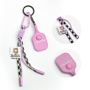 Porte-clés Thème Pickleball, Pendentif Raquette en Silicone Souple, Accessoire Sportif Portable Multi-Scénarios - Product Image 1