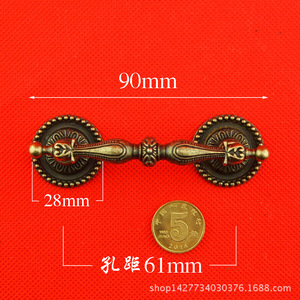 Traditional Zinc Alloy Drawer Handle 90mm Bar Shape Durable Furniture <b>Hardware</b> - Product Image 1