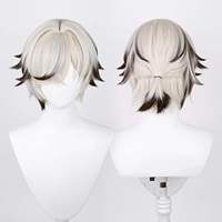 Vente en gros courte perruque blonde Cosplay synthétique Anime perruques cheveux courts garçon perruque