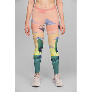 Leggings con Motivi Naturali Intagliati - Product Image 1