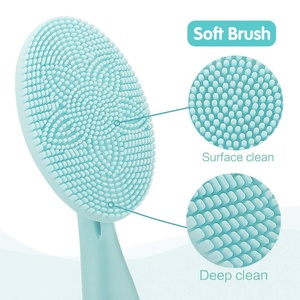 5 Speed IPX6 Waterproof USB Rechargeable Handheld Silicone Face <strong>Brush</strong> Cleanser with Deep Cleansing Pore Cleaning Acne Treatment - Product Image 2