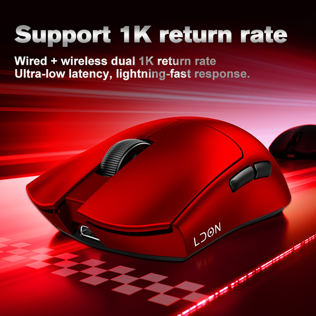V3 PAW3311 Lightweight Wireless Gaming Mouse USB Optical 12000 DPI RGB Rechargeable Battery Programmable Ergonomic Both Hands