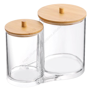 En gros, Distributeur de savon liquide portable en forme de bouteille ronde avec couvercle en bois, Organisateur de salle de bain et de vaisselle - Product Image 5