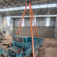 Treuil de sécurité pour le sauvetage, trépied de levage industriel avec certificat CE, protection contre les chutes, capacité de 1 à 3 tonnes, hauteur de levage de 3 à 4 mètres