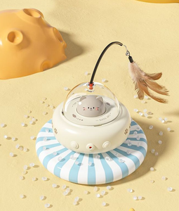 Auto giocattolo automatica per gatti intelligenti con luce Laser a infrarossi ricarica elettrica in plastica per animali domestici stile semplice - Product Image 3