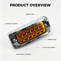 Feux latéraux LED pour camion 12V-24V, norme OE / haute performance, haute luminosité, état neuf, éclairage de remorque à défilement pour marchandises