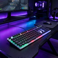 Wholesale Punk Retro Mechanical Gaming Keyboard Wired USB RGB Backlit Illuminated High Keycap Computer Keyboard for Gamer