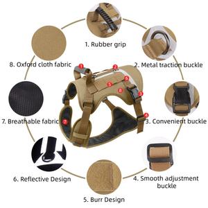 Aksesoris anjing grosir Rompi taktis tahan lama reflektif kustom tanpa tarik - Product Image 5