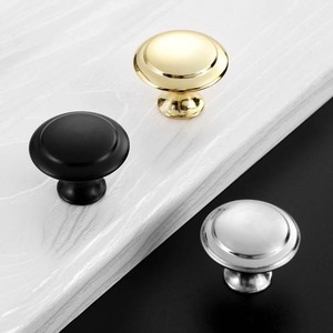 Stainless Steel Furniture Handle Round Mushroom Shape Cabinet <b>Drawer</b> <b>Knob</b> Minimalist Design Durable No Drilling Required - Product Image 3