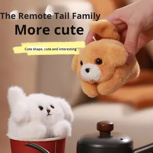 Lejier lindo gatito perro juguete de peluche PP algodón cuerda de tracción cola que se mueve <span class=keywords><strong>bolsa</strong></span> de maullido colgante técnicas lavadas accesorio de regalo de cumpleaños - Product Image 3