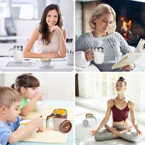 2025 Upgrade <b>Reusable</b> Coffee <b>Mug</b> Rechargeable Electric Self Stirring Coffee <b>Mug</b> Rotatable Metal Coffee <b>Mugs</b> High Speed Mixing - Product Image 4