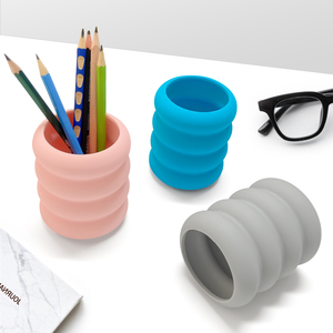 Vente en gros de porte-stylos en silicone, boîte de rangement pour stylos de bureau, organisateur de papeterie - Product Image 3