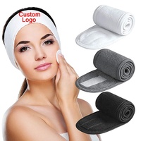 Nouvelle arrivée coloré bon élastique rose noir Spa serviette bandeau Spa bandeaux pour le maquillage