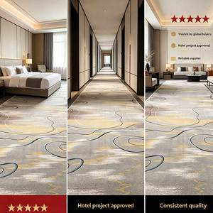 <span class=keywords><strong>Tapis</strong></span> moderne gris et or à lignes abstraites courbes, imprimé sur mesure, antidérapant, en nylon à poils ras, pour hôtels commerciaux, bureaux et salons - Product Image 4