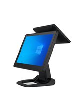 Écran tactile capacitif double 15 pouces 10 points, 16 Go de RAM, système d'exploitation Linux, Bluetooth/Wi-Fi, garantie 3 ans, certifié, POS rapide